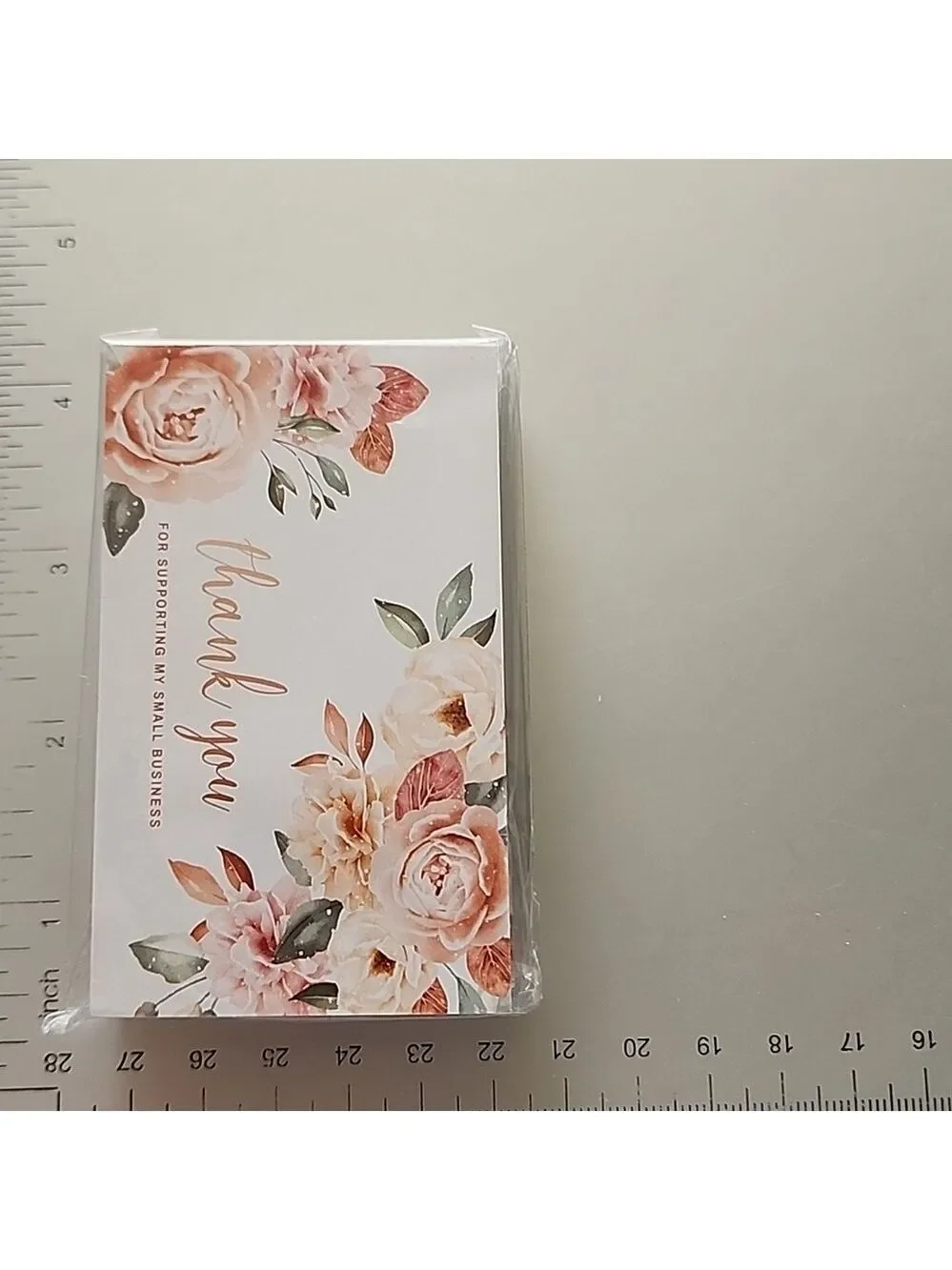 Thank You For Your Purchase BLUE FLOWER BUSINESS CARDS 50 COUNT